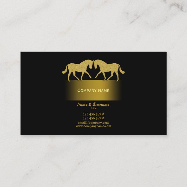 Horse business marketing card (Front)