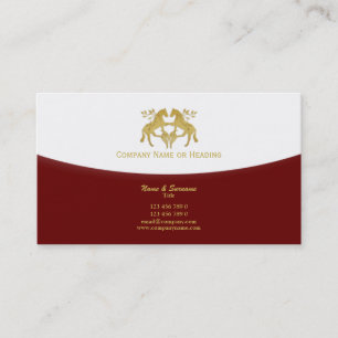 Horse business marketing red gold card