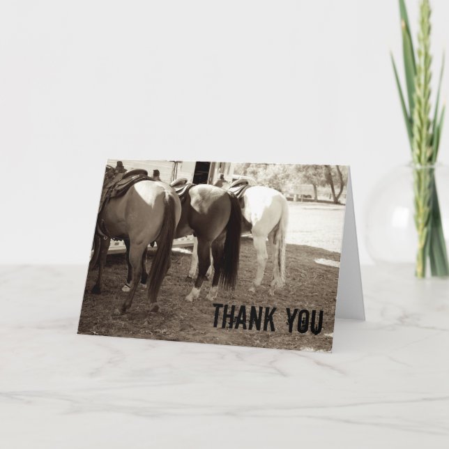 Horse Butt Thank You Cards (Front)