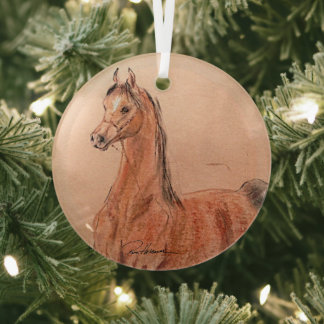 Horse by Hevener Glass Tree Decoration