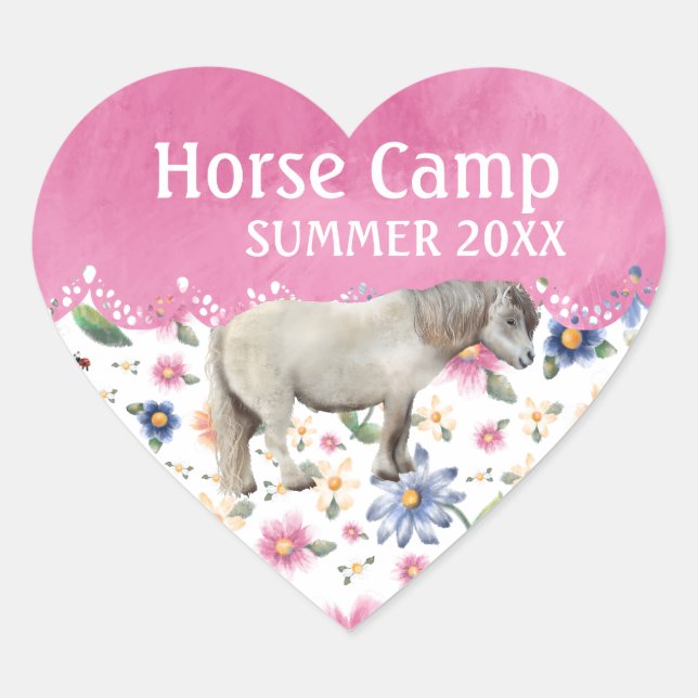 Horse Camp Summer Custom year stickers (Front)