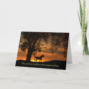 Horse Cancer Treatment Encouragement Get Well Card