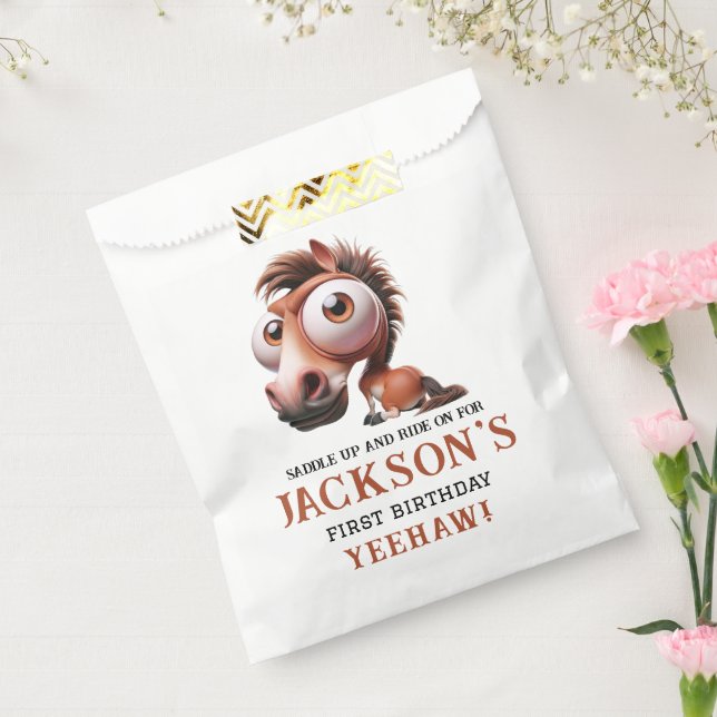 Horse Caricatures 1st Birthday Party Favour Bag (Sealed)