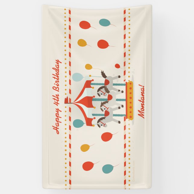 Horse Carousel Banner (Vertical)
