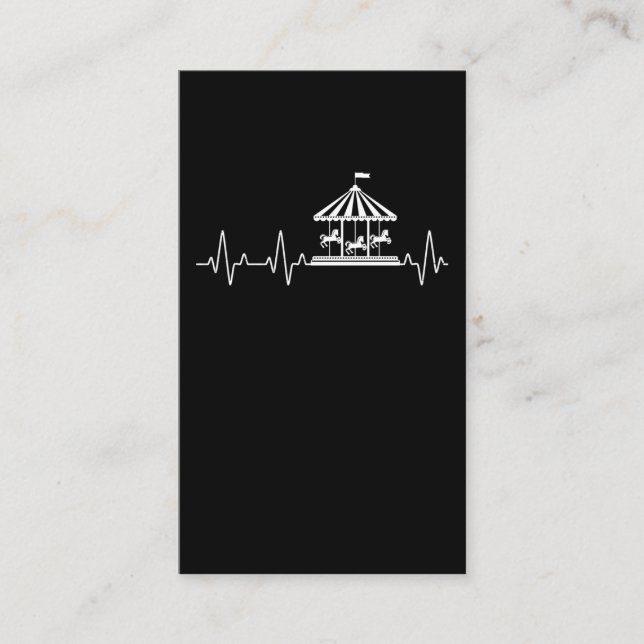 Horse Carousel Heartbeat Amusement Park Business Card (Front)