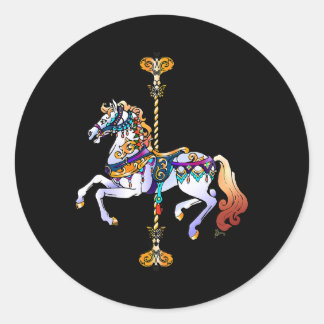 Horse Carousel Horse 186 Pony Classic Round Sticker