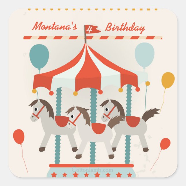 Horse Carousel Stickers (Front)