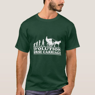 Horse Carriage Driving Evolution Gift Idea funny T-Shirt
