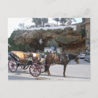 Horse carriage in Mijas Postcard