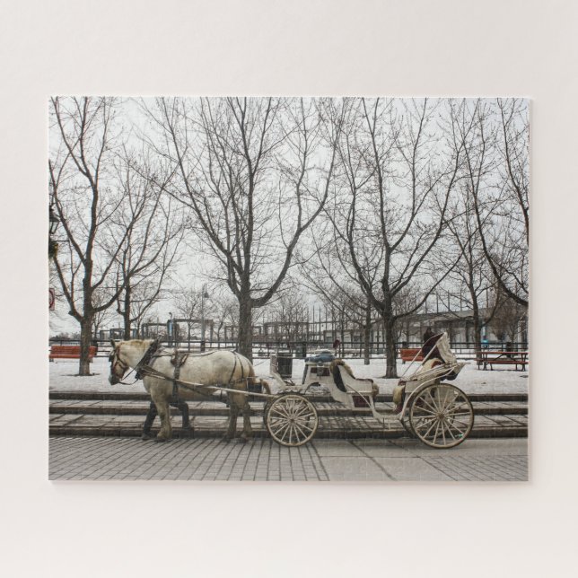 Horse Carriage Montreal. Jigsaw Puzzle (Horizontal)