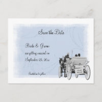 Horse & Carriage Save the Date Postcard