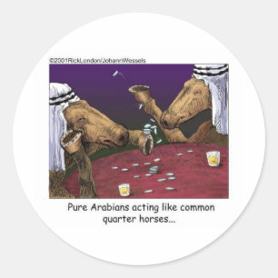 Horse Cartoon Gifts Tees & Collectibles Classic Round Sticker