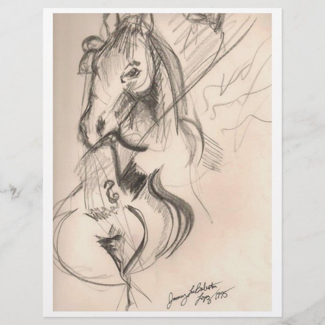 Horse Cello Drawing Flyer (Front)