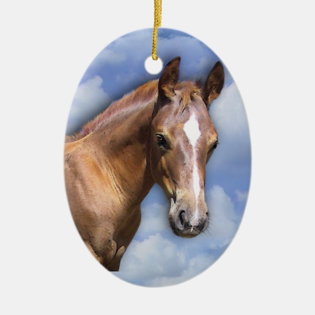 Horse Ceramic Tree Decoration (Front)