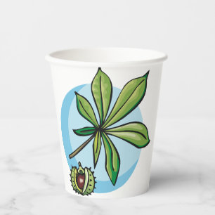 Horse Chestnut Leaf and Conker Paper Cups