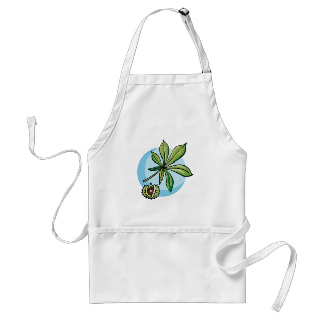 Horse Chestnut Leaf and Conker Standard Apron (Front)