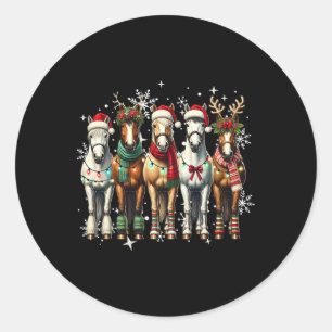 Horse Christmas Gifts For Horse Lovers Uni-kids Un Classic Round Sticker