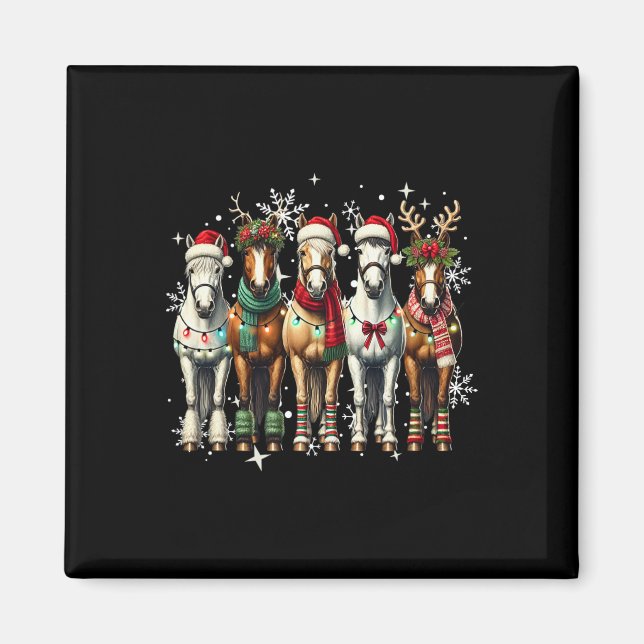 Horse Christmas Gifts For Horse Lovers Uni-kids Un Magnet (Front)