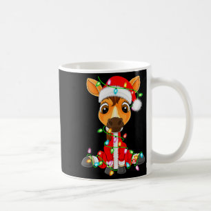 Horse Christmas Lights Santa Costume Cute Animal X Coffee Mug