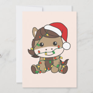 Horse Christmas Winter Animals Holiday Horses Card
