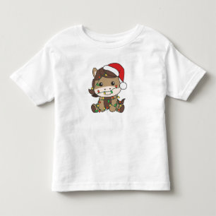 Horse Christmas Winter Animals Holiday Horses Toddler T-Shirt