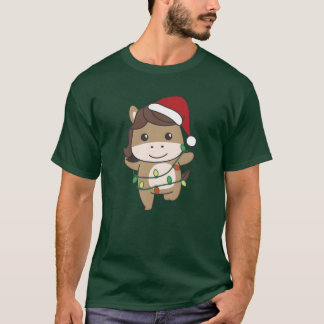 Horse Christmas Winter Animals Horses funny T-Shirt