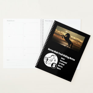 Horse Club Trail Riding Monogram Photo Planner