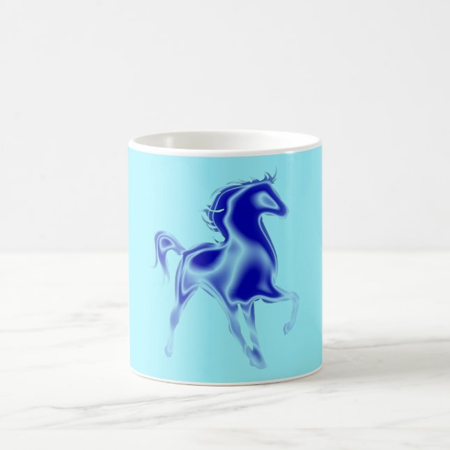 Horse Coffee Mug Blue or Choose Colour (Center)