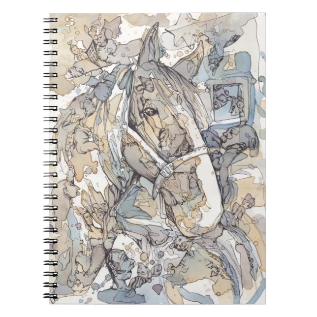 Horse Coffee Tea and Ink spiral notebook (Front)