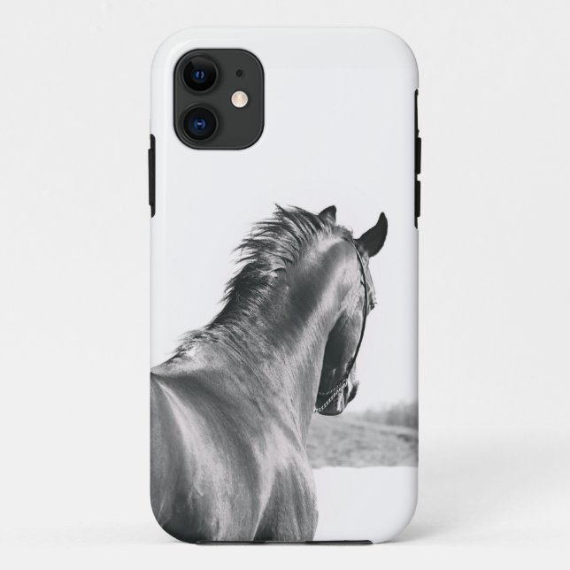 horse collection. B&W OtterBox iPhone Case (Back)
