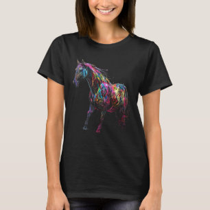 Horse Colourful Artwork Animal Motif Horse 1 T-Shirt
