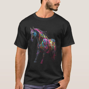 Horse Colourful Artwork Animal Motif Horse 1 T-Shirt