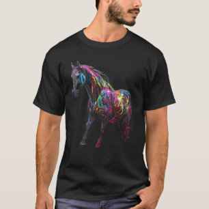 Horse Colourful Artwork Animal Motif Horse 2 T-Shirt