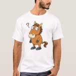 Horse Confused, Amusing Cartoon Horse T-Shirt<br><div class="desc">Confused horse cartoon illustration,  humourous design for animal fans. Great for gifting,  casual wear,  and playful collections.</div>
