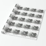 Horse Couple, Pencil, Western Wedding, Personalise Wrapping Paper<br><div class="desc">Personalise this image with the names of a couple; the pencil drawing shows two horses nuzzling as they stand net to a rail fence.  Great paper for wrapping a gift for a western-style wedding or engagement.</div>