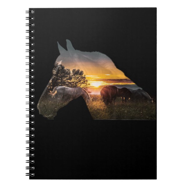 Horse Cover Spiral Notebook (Front)