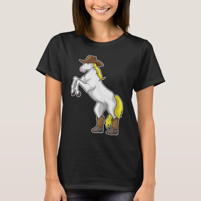 Horse Cowboy Boots T-Shirt (Front)