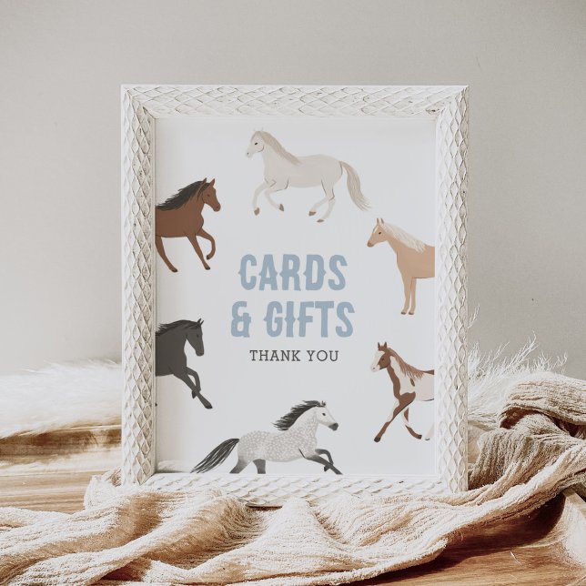 Horse Cowboy Equestrian Birthday Cards and Gifts Poster (Creator Uploaded)