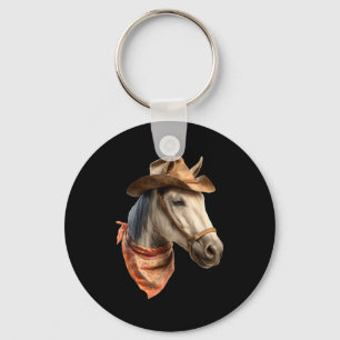 Horse Cowboy Equestrian Riding Funny Graphic  Key Ring