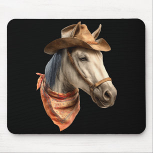 Horse Cowboy Equestrian Riding Funny Graphic Mouse Pad