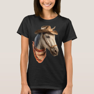 Horse Cowboy Equestrian Riding Funny Graphic  T-Shirt
