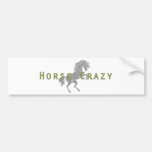 Horse Crazy Bumper Sticker