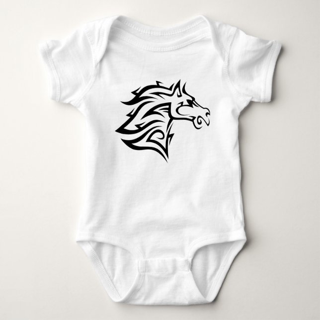 Horse Cute Baby Bodysuit (Front)
