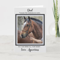Horse Dad - Father's Day - Horse Photo Funny Joke