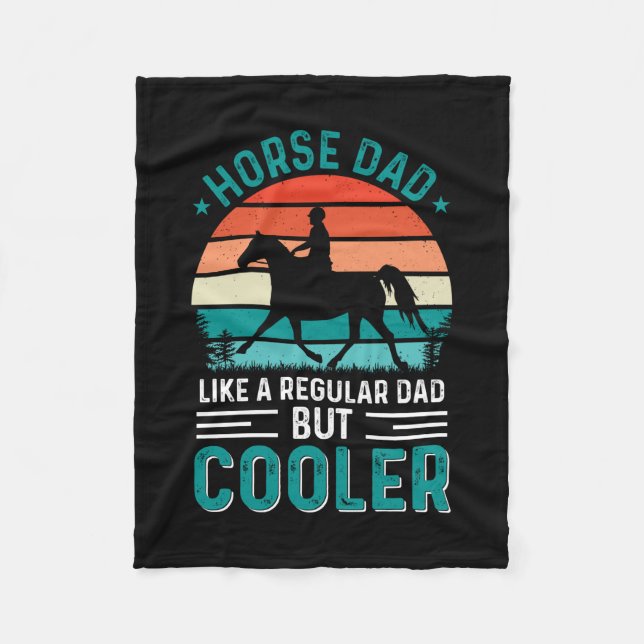 Horse Dad Fleece Blanket (Front)