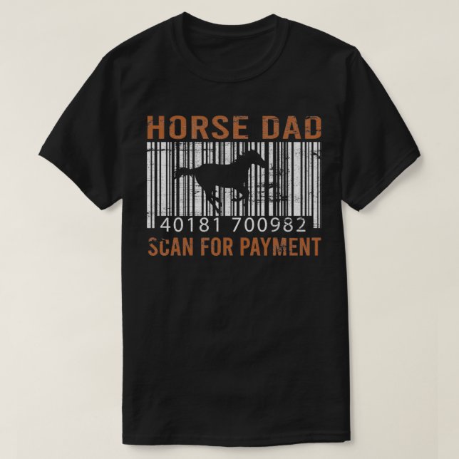 Horse Dad Funny Horse Papa Equestrian Gift T-Shirt (Design Front)