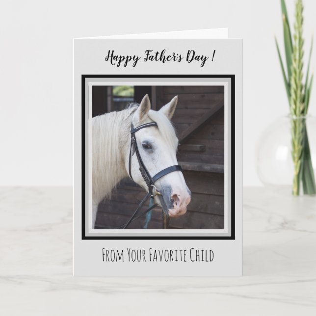 Horse Dad - Happy Father's Day Cute Horse Photo Card (Front)