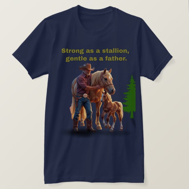 Horse Dad Pride – Father’s Day Equestrian Edition T-Shirt (Design Front)