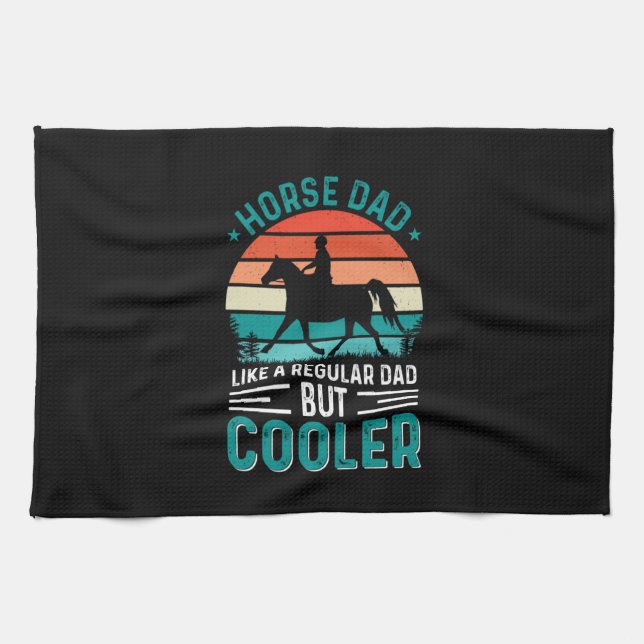 Horse Dad Tea Towel (Horizontal)