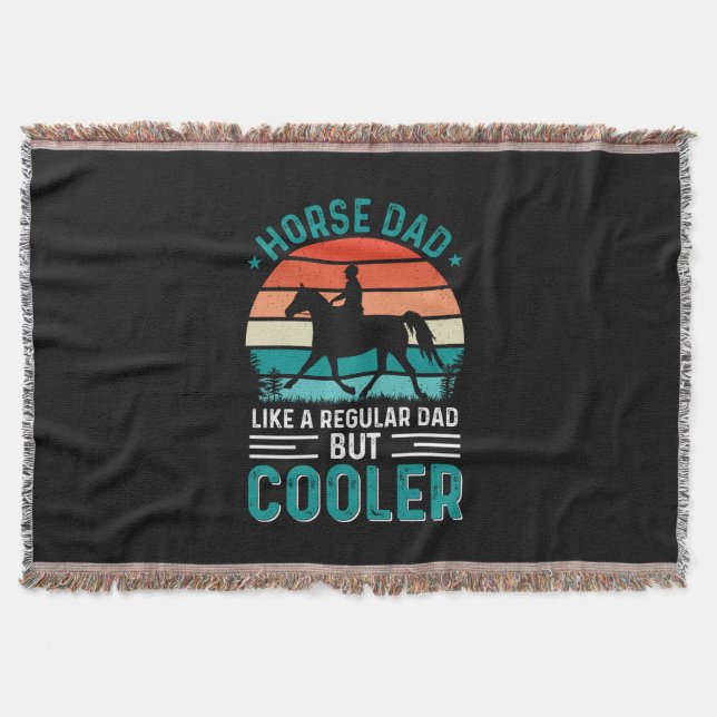 Horse Dad Throw Blanket (Front)